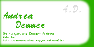 andrea demmer business card